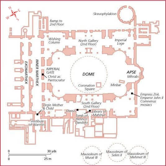 Exploring the Layout: A Guide to Hagia Sophia's Architectural Plan