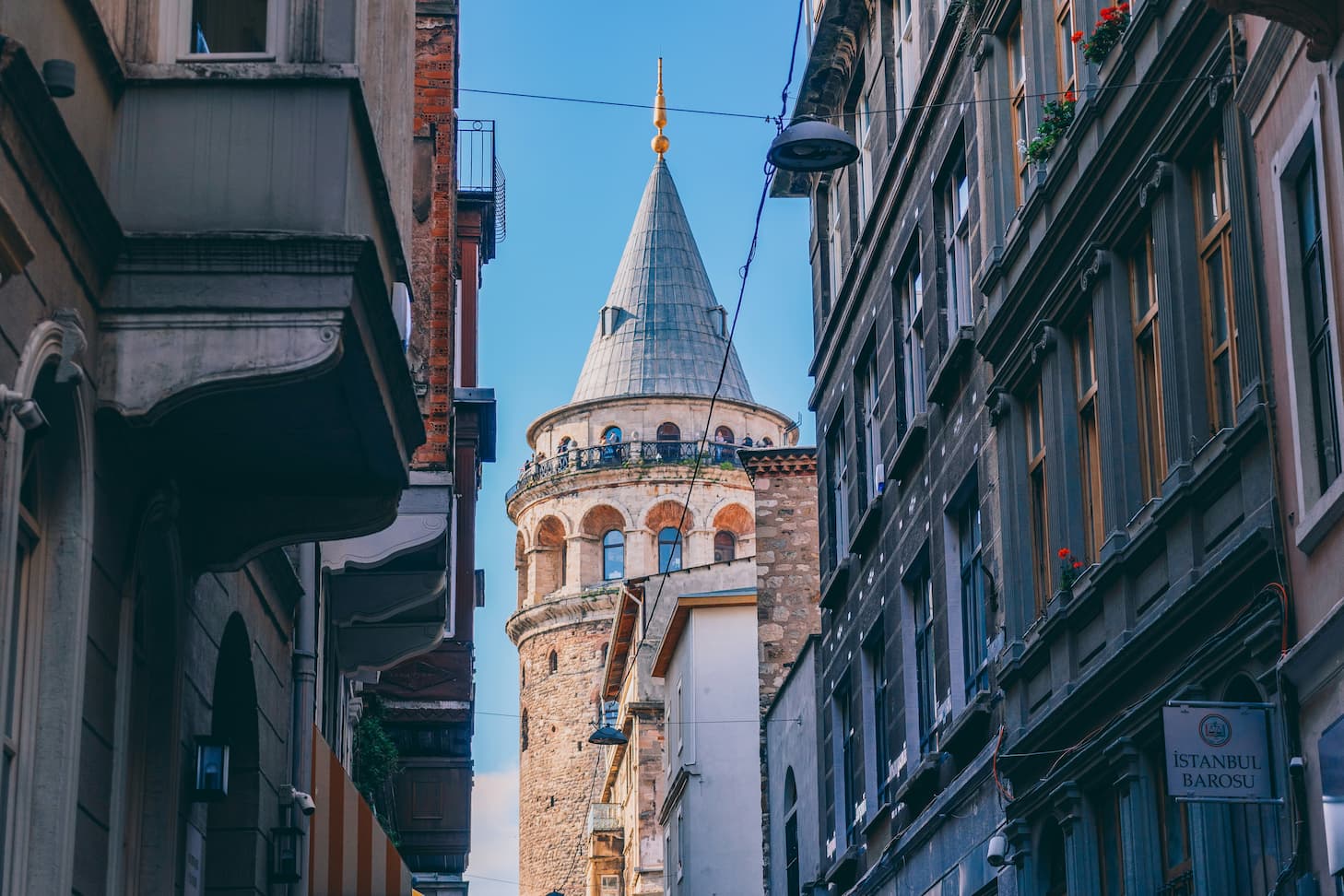 Galata Tower rising above the streets of Istanbul