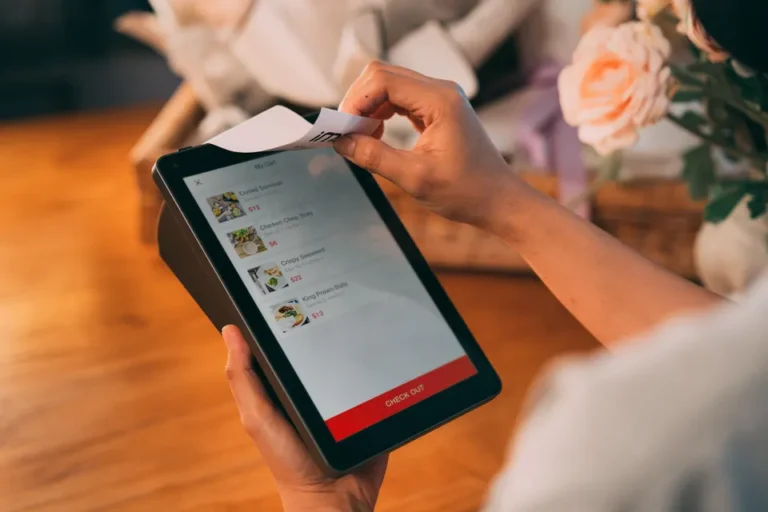 A customer making a card payment at a terminal