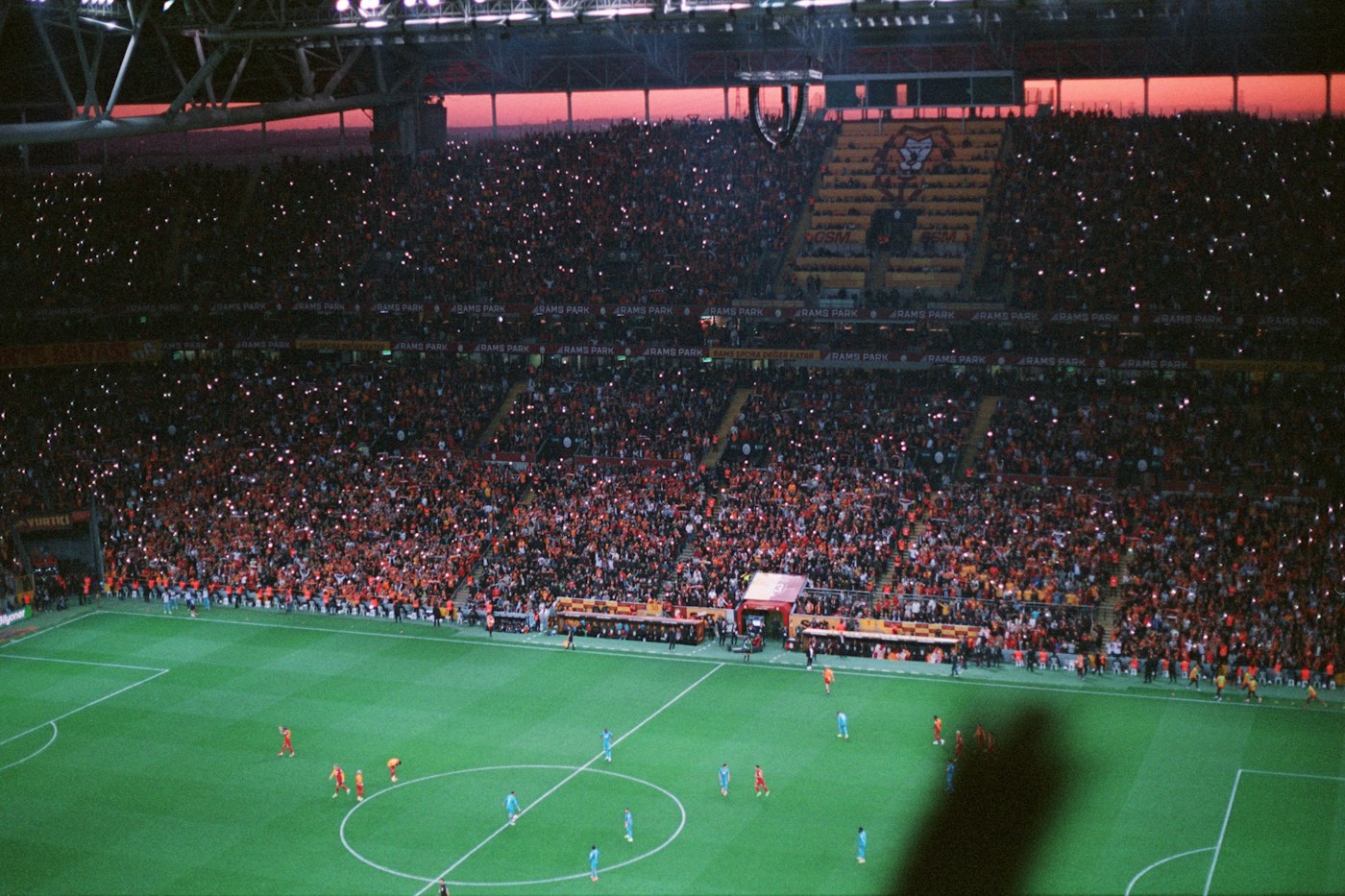 Pitch and stands at RAMS Park, the Galatasaray vs Aston Villa venue, during an earlier match