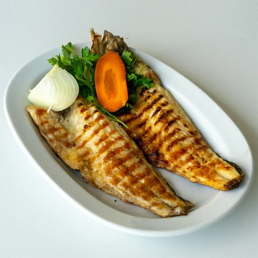 Grilled sea bass